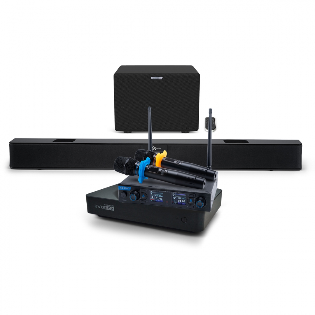 Hi-End караоке-система EVOBOX Premium + EvoSoundBar (саундбар с караоке) в Серове