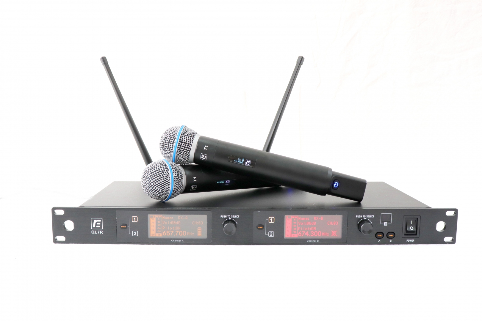 RFIntell QL7R/T1-B 720,500-754,000 МГц 2-канальная радиосистема с 2-мя ручными микрофонами в Серове
